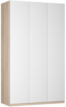 Шкаф 3-х дверный Реал распашной (Push to open; R-198х135х45-1-PO), без зеркала в Петрозаводске - изображение