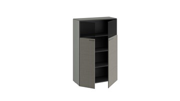 Распашной шкаф Наоми комбинированный двухстворчатый, цвет Фон серый, Джут ТД-208.07.29 в Петрозаводске - предосмотр 1