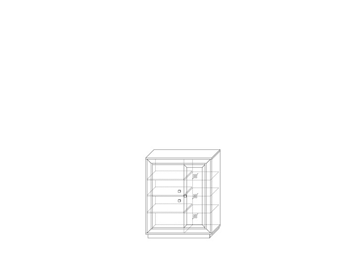 шкаф 3-х дверный (1 стеклодверь) низкий Прато 1179, Ясень светлый \ жемчуг в Петрозаводске - изображение 1