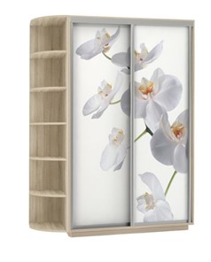 Шкаф Экспресс 1500x600x2200, со стеллажом, Орхидея белая/дуб сонома в Петрозаводске