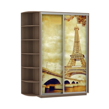 Шкаф Экспресс 1900x600x2400, со стеллажом, Париж/шимо темный в Петрозаводске - изображение