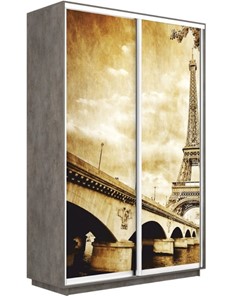 Шкаф 2-дверный Экспресс 1600x600x2400, Париж/бетон в Петрозаводске - предосмотр
