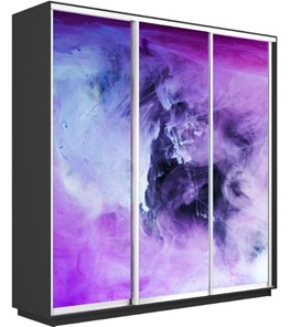 Шкаф 3-дверный Экспресс 1800х450х2200, Фиолетовый дым/серый диамант в Петрозаводске