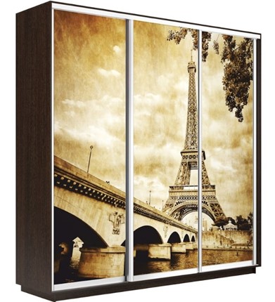 Шкаф 3-х створчатый Экспресс 1800х600х2200, Париж/венге в Петрозаводске - изображение