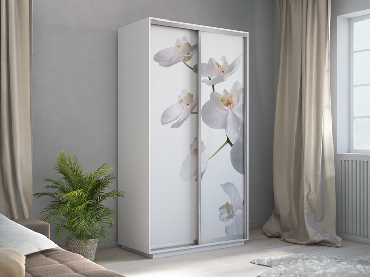Шкаф 2-х дверный Хит 1200x600x2200, белая орхидея, белый снег в Петрозаводске - изображение 3