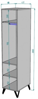 Шкаф 2-х дверный Дельта H110, ВД в Петрозаводске - изображение 1