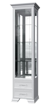 Шкаф-витрина Грация ШР-1, белый, 3 стекла, 420 в Петрозаводске - изображение