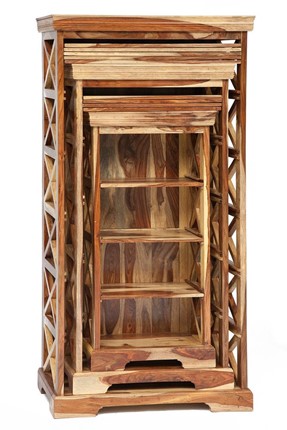Шкафы для книг Бомбей - 0761A (набор 3 шт.) палисандр, натуральный (natural) арт.10047 в Петрозаводске - изображение