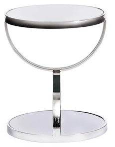 Кофейный столик GROTTO (mod. 9157) металл/дымчатое стекло, 42х42х50, хром в Петрозаводске - предосмотр 1