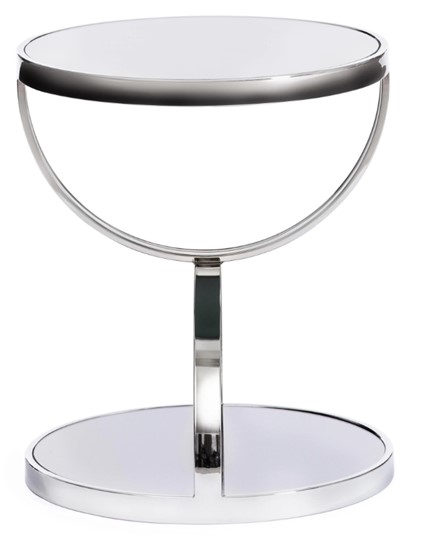 Кофейный столик GROTTO (mod. 9157) металл/дымчатое стекло, 42х42х50, хром в Петрозаводске - изображение 1
