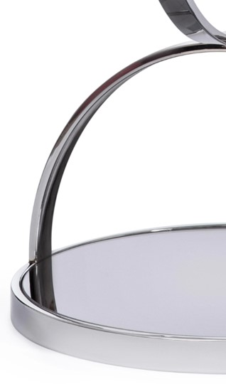 Кофейный столик GROTTO (mod. 9157) металл/дымчатое стекло, 42х42х50, хром в Петрозаводске - изображение 2