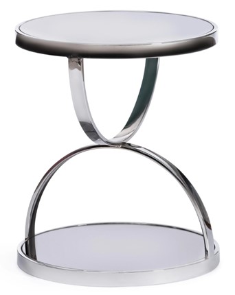 Кофейный столик GROTTO (mod. 9157) металл/дымчатое стекло, 42х42х50, хром в Петрозаводске - изображение