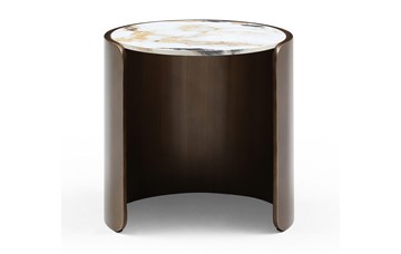 Круглый столик ET3095CI (D45) белая керамика /бронзовый в Петрозаводске - предосмотр