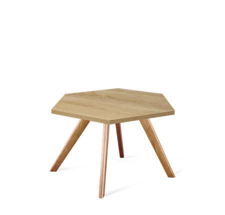 Шестигранный столик SHT-S39 / SHT-ТT20 60 ЛДСП (дуб песочный/светлый орех) в Петрозаводске - изображение
