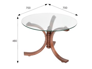 Стеклянный столик Лорд (средне-коричневый) в Петрозаводске - предосмотр 4