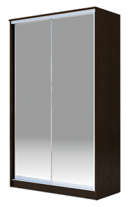 Шкаф-купе 2-х створчатый 2400х1500х420 Хит-24-4-15-88, Матовое стекло, Венге в Петрозаводске - предосмотр