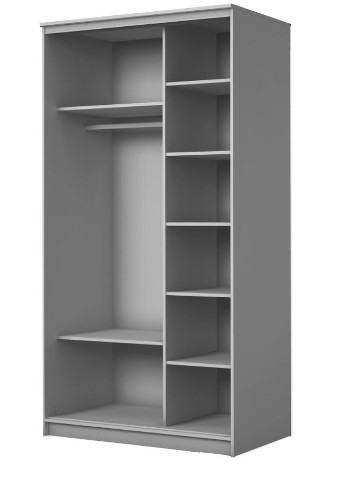 Шкаф 2-х дверный ХИТ 24-15-66 Диагональные полосы №22-23, Серый в Петрозаводске - изображение 1