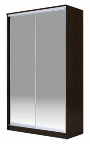 Шкаф-купе 2-х створчатый 2400х1200х420 Хит-24-4-12/2-88, Матовое стекло, Венге в Петрозаводске - предосмотр