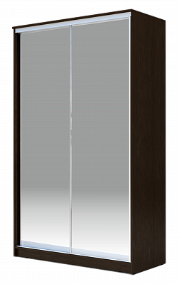 Шкаф-купе 2-х створчатый 2400х1200х420 Хит-24-4-12/2-88, Матовое стекло, Венге в Петрозаводске - изображение