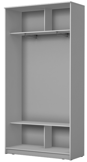 Шкаф Хит-22-4-12/2-22 с цветным стеклом, средне-серый 074, Дуб крафт белый в Петрозаводске - изображение 1