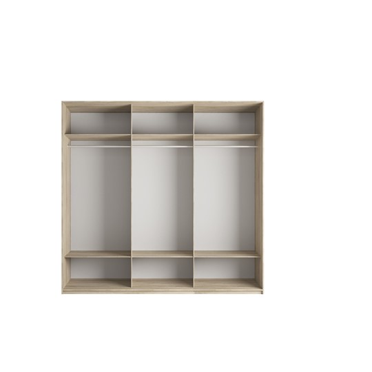 Шкаф 3-х дверный Эста, 6 зеркал, комби 2700x660x2400, дуб бардолино в Петрозаводске - изображение 1