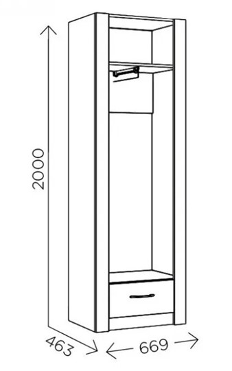 Шкаф гардеробный Ева 5 М3 дуб ирландский/белый матовый в Петрозаводске - изображение 1