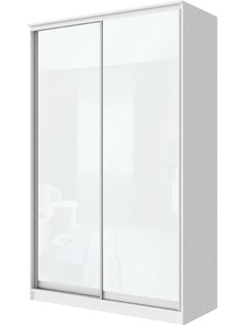 Шкаф двухдверный Хит-22-12-22 с цветным стеклом, белое №10, Белый корпус в Петрозаводске - предосмотр