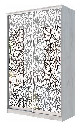 Шкаф 2-х дверный "Листья" ХИТ 23-4-14-66-17 Дуб крафт белый в Петрозаводске - изображение