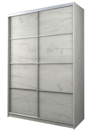 Шкаф 2-х дверный MAX МШ-23-6-16-11, Профиль Серебро/Цвет Дуб крафт белый в Петрозаводске - изображение