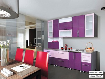 Гарнитур кухонный Мыло 224 2600, цвет Фиолет/Пастель фиолет в Петрозаводске - предосмотр