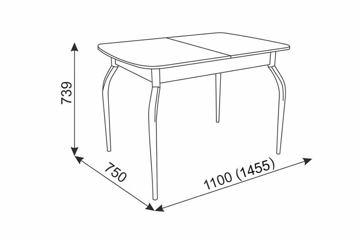 Раздвижной стол Танго, белый/геометрия в Петрозаводске - изображение 2