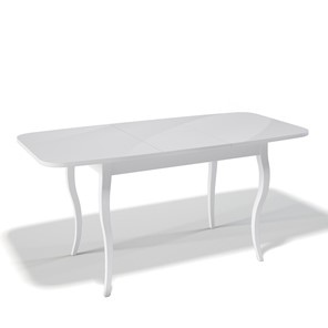 Кухонный стол раскладной Kenner 1200C (Венге/Стекло белое сатин) в Петрозаводске - предосмотр 1
