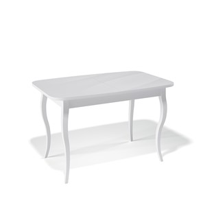 Кухонный раскладной стол Kenner 1200C (Белый/Стекло белое сатин) в Петрозаводске - предосмотр