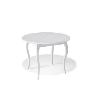 Обеденный круглый стол Kenner 1000С (Белый/Стекло белое сатин) в Петрозаводске