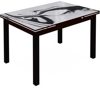 Кухонный стол раскладной Шанхай исп.1 металл. крашенные №21 (Exclusive h187/черный) в Петрозаводске