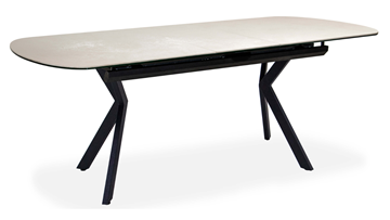 Кухонный стол раскладной Шамони 2CX 160х90 (Oxide Avorio/Графит) в Петрозаводске - предосмотр 1