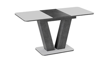 Обеденный раздвижной стол Чинзано тип 1 (Моод темный/стекло белое матовое) в Петрозаводске - предосмотр 1