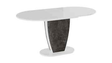 Кухонный стол раскладной Монреаль тип 1 (Белый глянец/Моод темный) в Петрозаводске - предосмотр 1