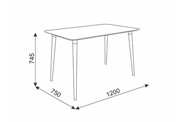 Кухонный обеденный стол Сканди 1, белый/светлый лак в Петрозаводске - предосмотр 1