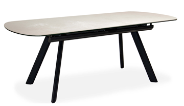 Кухонный стол раскладной Шамони 3CQ 180х95 (Oxide Avorio/Графит) в Петрозаводске - предосмотр 1