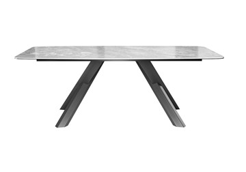 Кухонный  стол DikLine KS220 керамика Monsoon (серый глянец JA688) / опоры черные в Петрозаводске - предосмотр 1