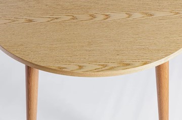 Кухонный стол круглый Шпон Дуба 677 С д. 100 см МДФ в Петрозаводске - предосмотр 18