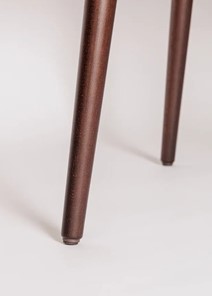 Обеденный круглый раздвижной стол Шпон Ореха д. 90 см МДФ ножки орех в Петрозаводске - предосмотр 5