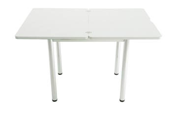 Кухонный стол раскладной Бари хром №6 (Exclusive h173/белый) в Петрозаводске - предосмотр 4