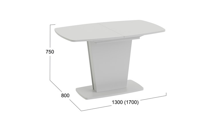 Стол раздвижной Честер тип 2, цвет Белый/Стекло белый глянец в Петрозаводске - изображение 3