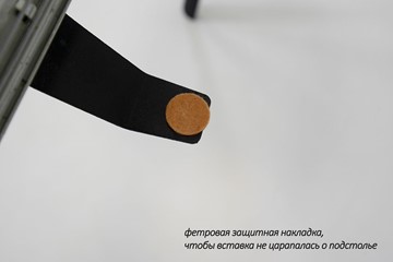 Кухонный раздвижной стол Дали-2L(ноги черные, дуб табако) в Петрозаводске - предосмотр 6