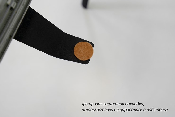 Кухонный раздвижной стол Дали-1L(ноги черные, дуб табако) в Петрозаводске - изображение 6