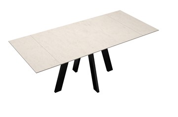 Кухонный раскладной стол DikLine DM120 Хромикс белый / опоры черные в Петрозаводске - предосмотр 7