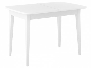 Кухонный раскладной стол Dikline M120 Белый/стекло белое сатин/ножки MM белые в Петрозаводске