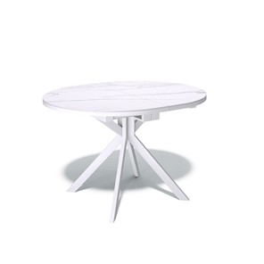 Кухонный раскладной стол DO1100 (белый/керамика мрамор белый) в Петрозаводске - предосмотр
